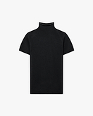 Piuma Mock Neck T-Shirt - Schwarz