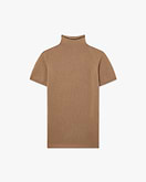 Piuma Mock Neck T-Shirt - Camel