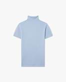 Piuma Mock Neck T-Shirt - Hellblau