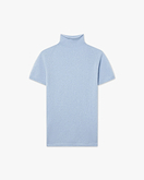 Piuma Mock Neck T-Shirt - Hellblau
