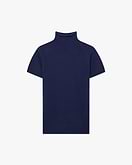 Piuma Mock Neck T-Shirt - Blau