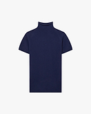 Piuma Mock Neck T-Shirt - Blau