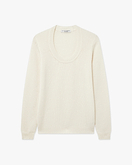 Piuma Weiter Ausschnitt Pullover - Weiß