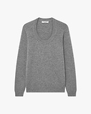 Piuma Weiter Ausschnitt Pullover - Mittelgrau