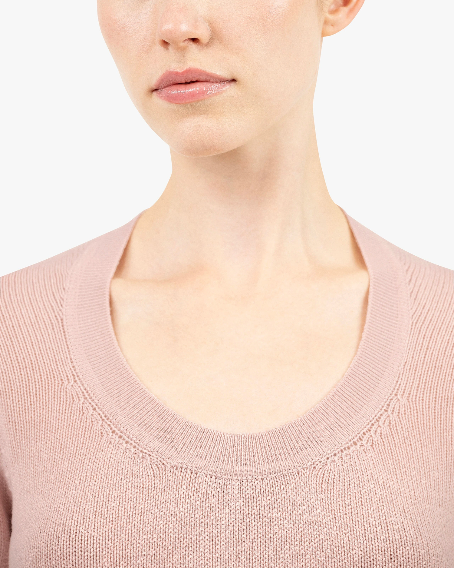 Piuma Wide Neck Sweater - Rose Cashmere