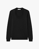 Piuma Weiter Ausschnitt Pullover - Schwarz