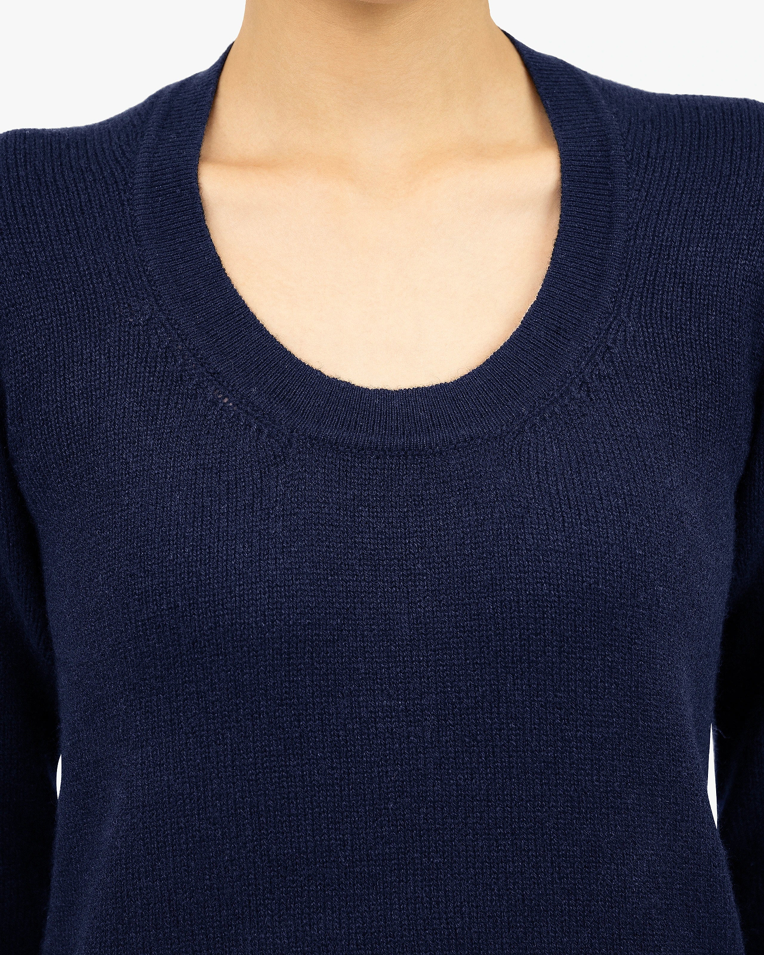 Piuma Wide Neck Sweater - Blue Cashmere