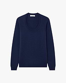 Piuma Weiter Ausschnitt Pullover - Blau