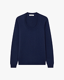 Piuma Weiter Ausschnitt Pullover - Blau