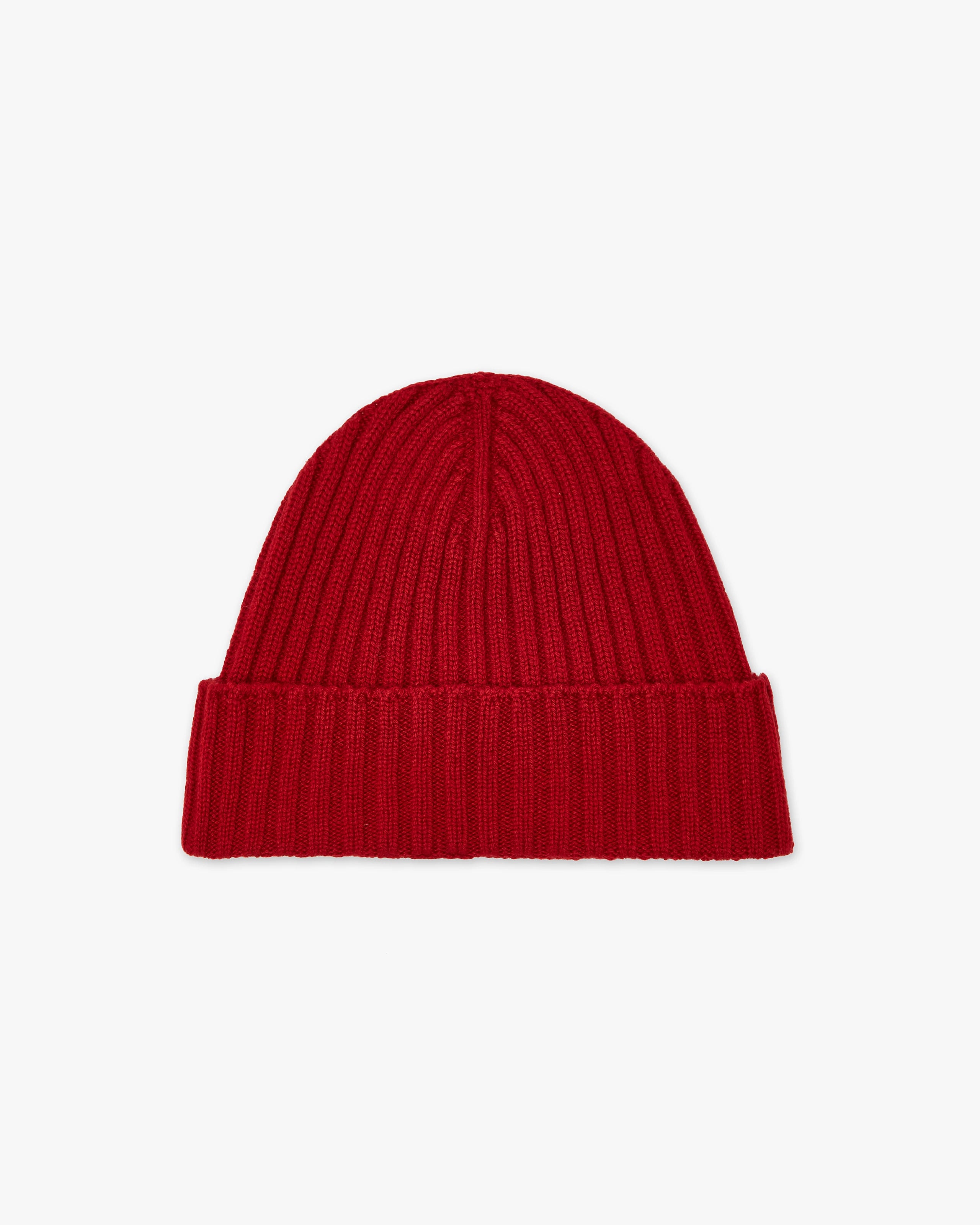 Women's Ribbed Hat - Red Cashmere