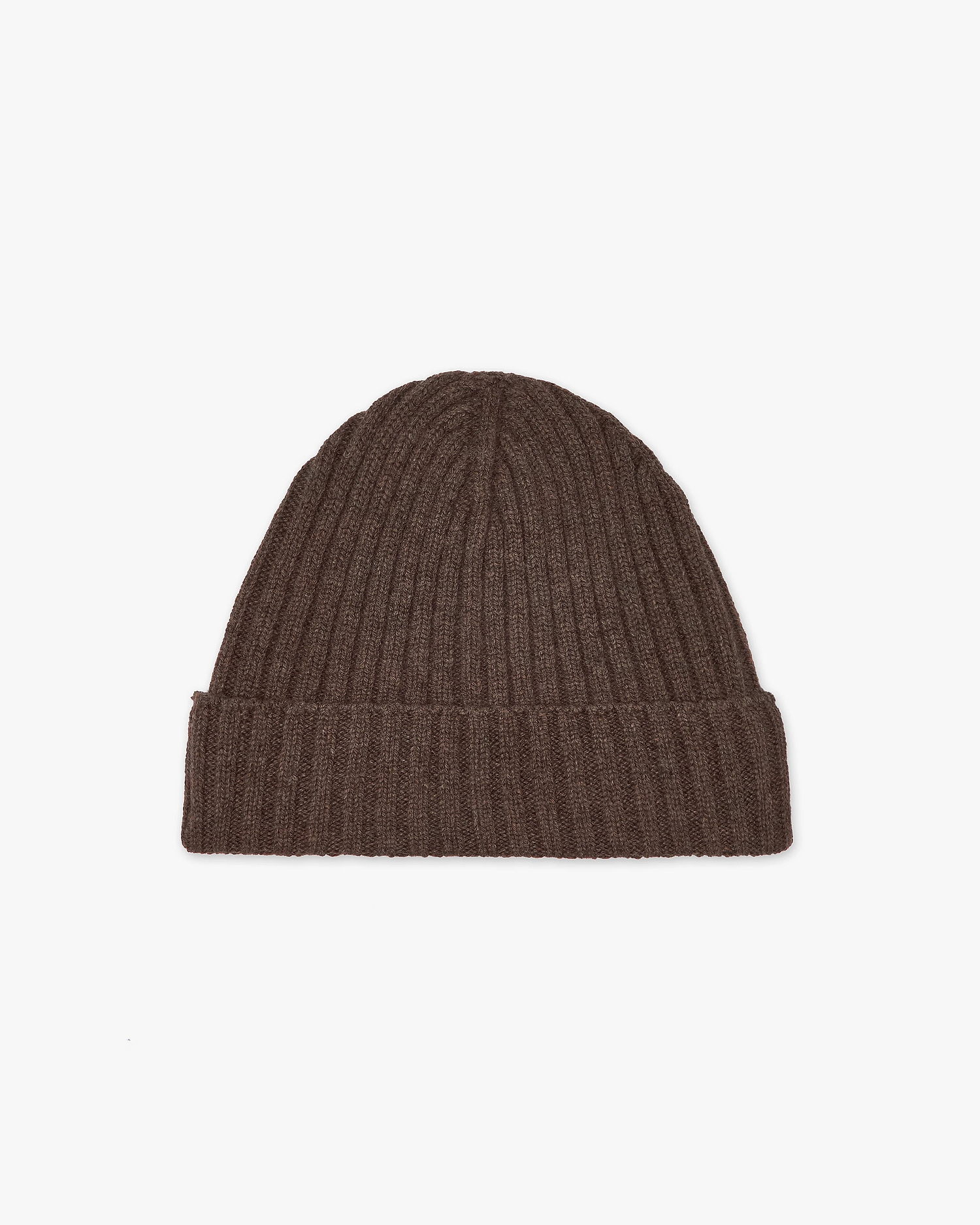 Women's Ribbed Hat - Brown Cashmere