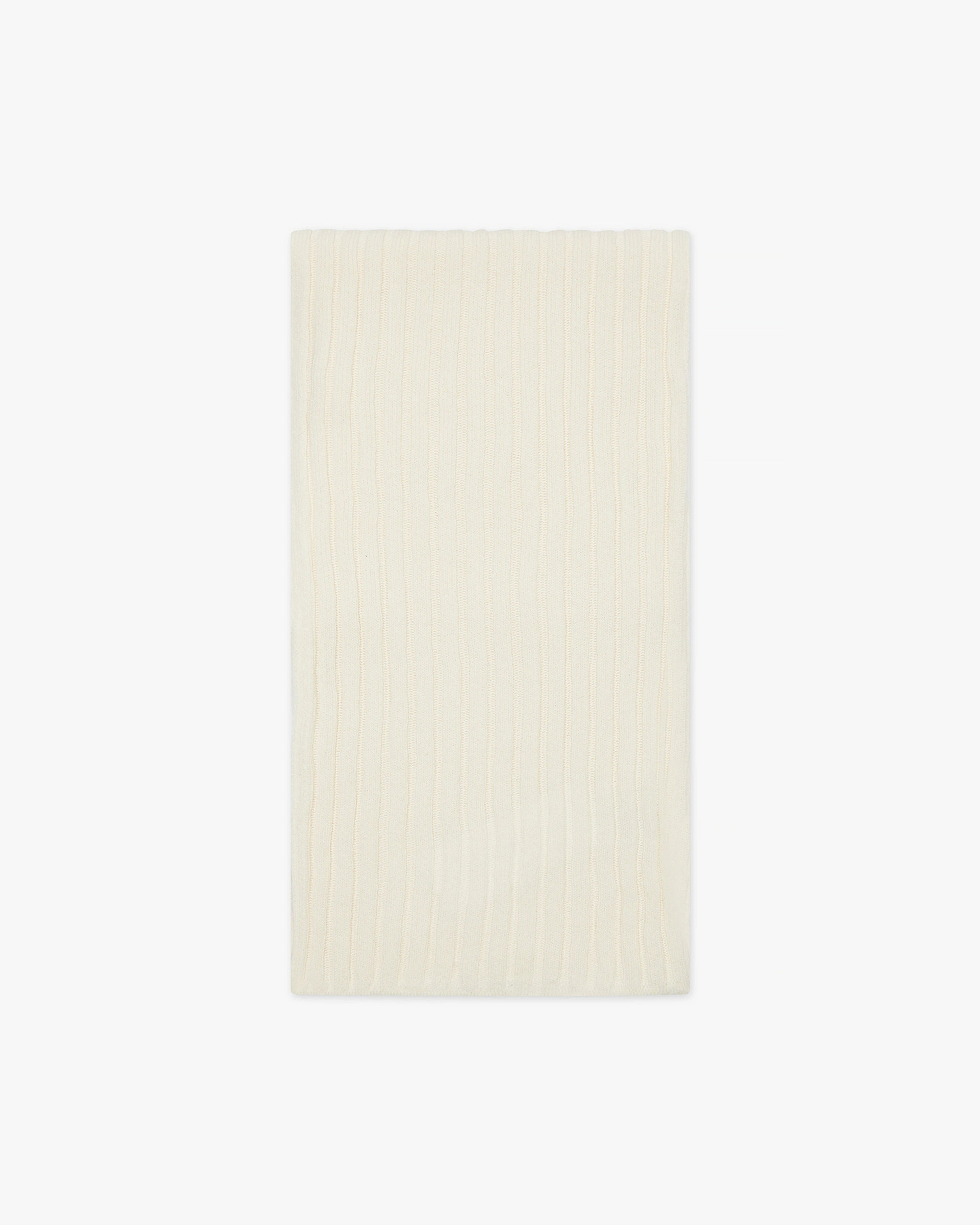 Women's Ribbed Scarf - White Cashmere
