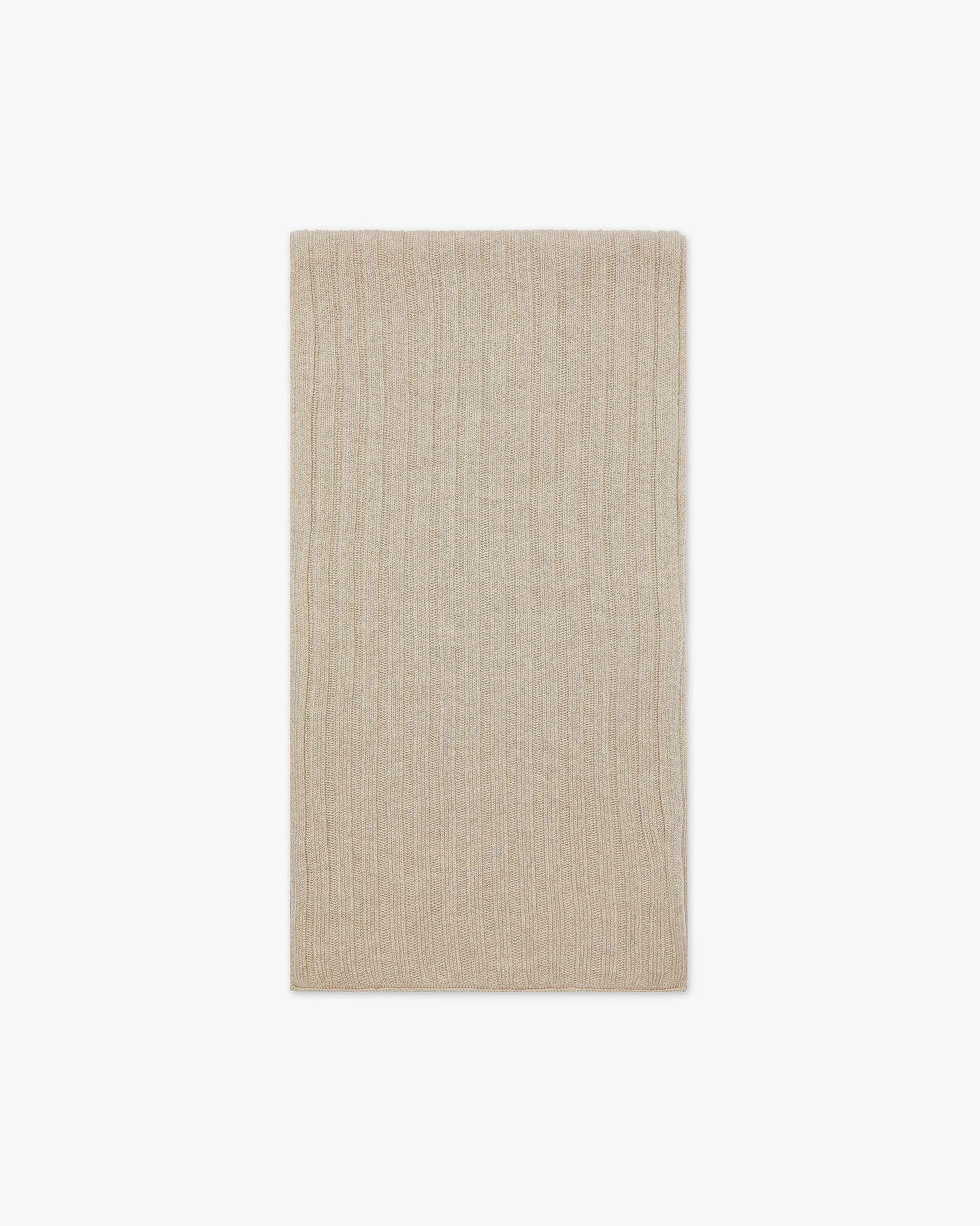 Women's Ribbed Scarf - Beige Cashmere