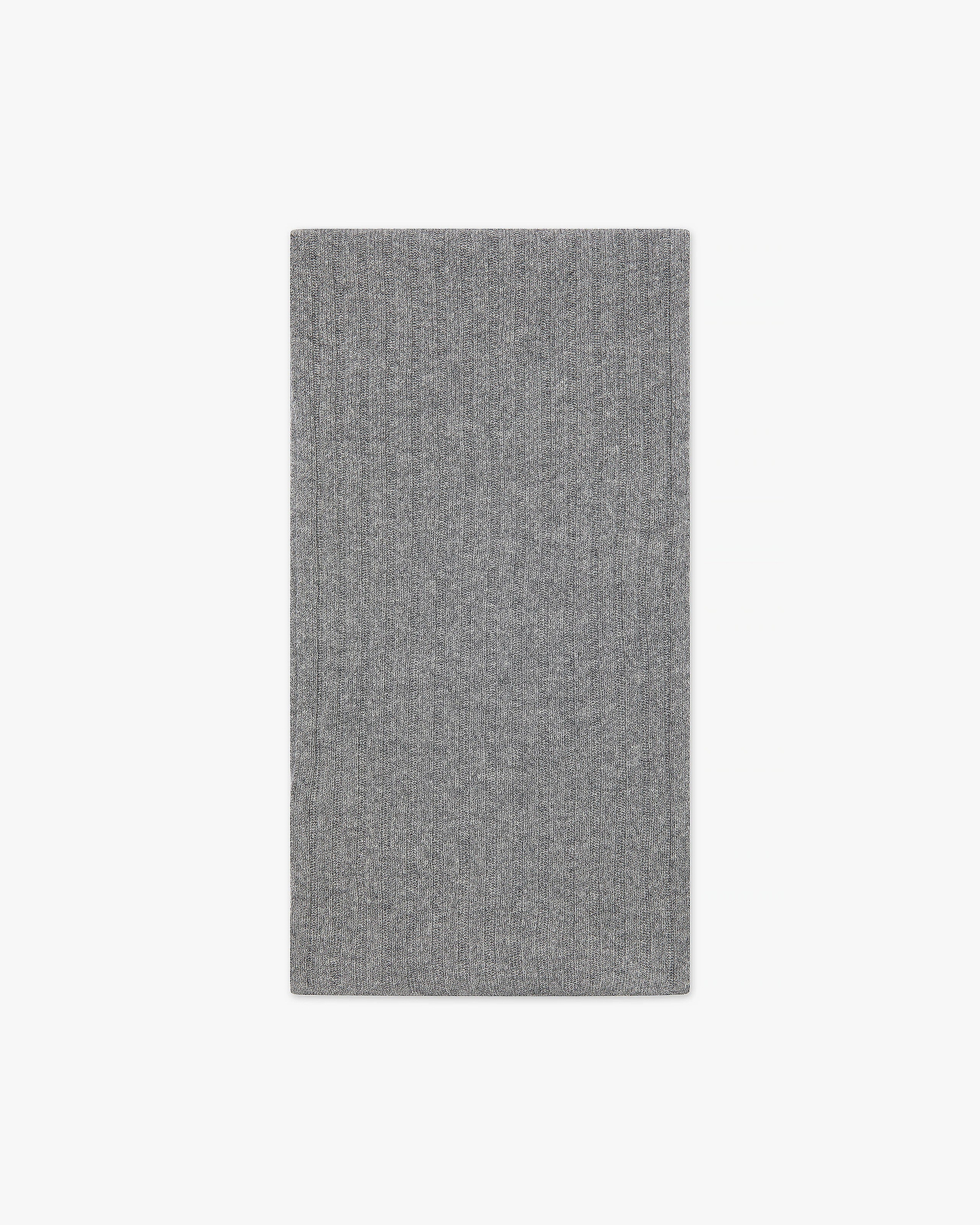 Women's Ribbed Scarf - Medium Grey Cashmere