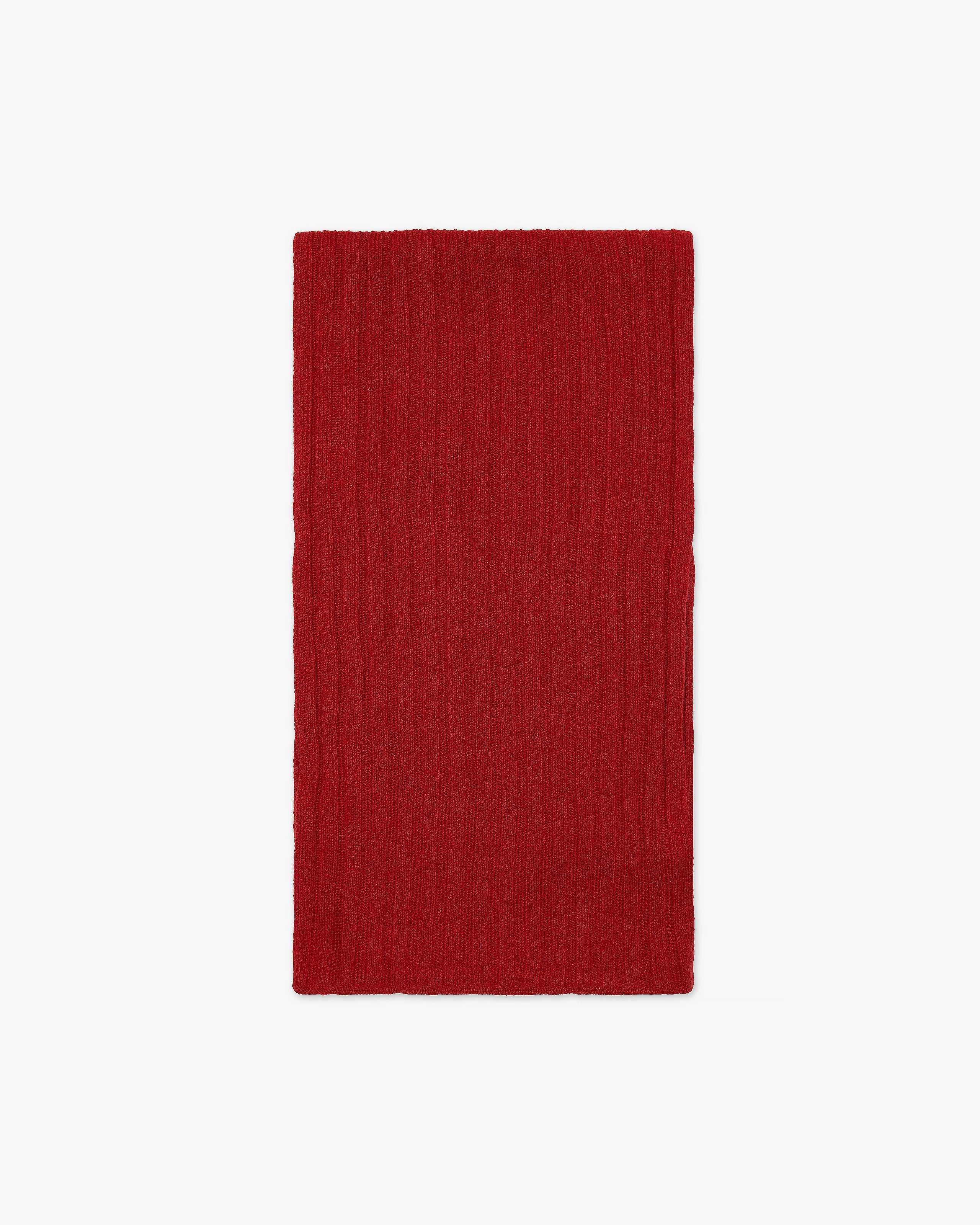 Women's Ribbed Scarf - Red Cashmere