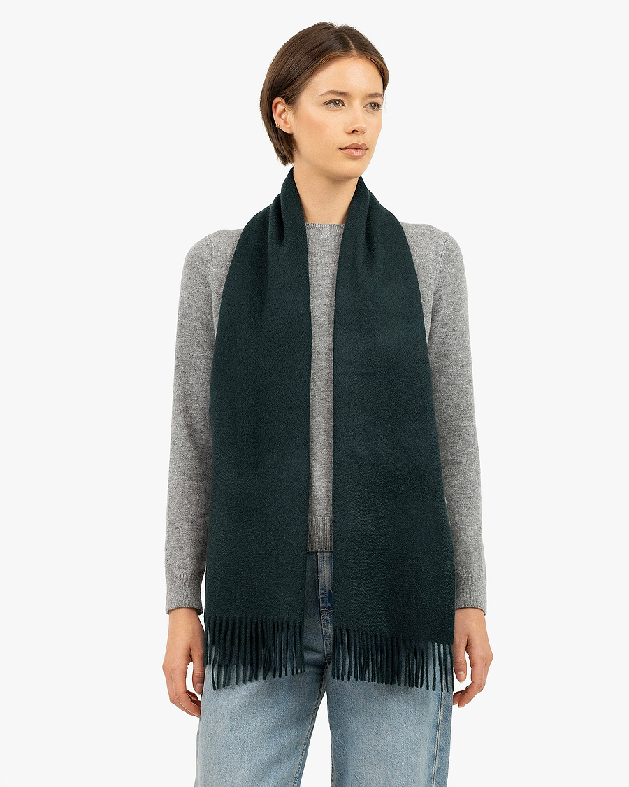 Women's Courmayeur Scarf - Green Cashmere