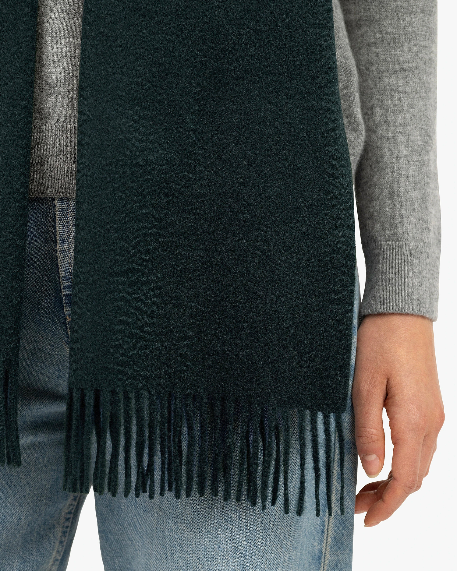 Women's Courmayeur Scarf - Green Cashmere