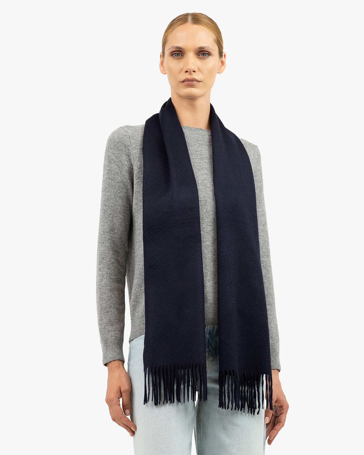 Women's Courmayeur Scarf - Blue Cashmere