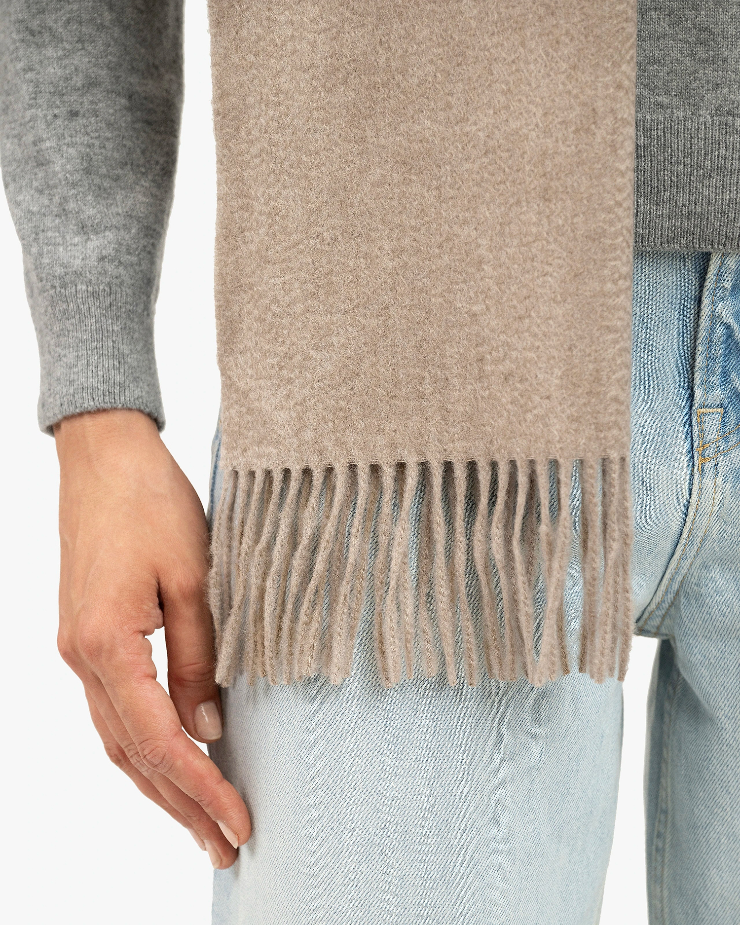 Women's Courmayeur Scarf - Camel Cashmere