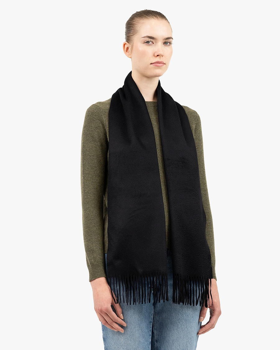 Women's Courmayeur Scarf - Black Cashmere