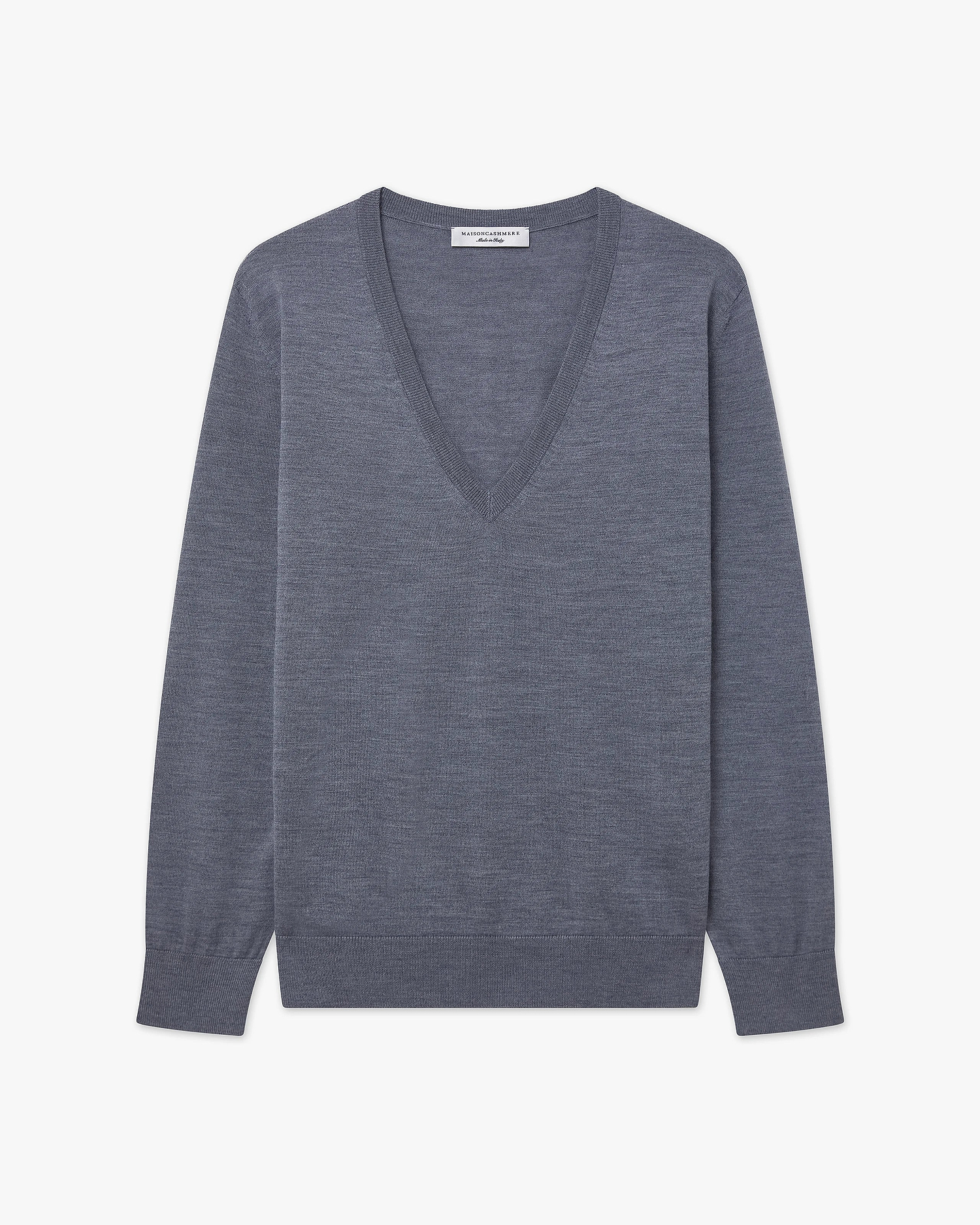 Women's Seraphine V-Neck Sweater - Grey Merino Superfine