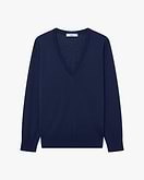 Women's Seraphine V-Neck Sweater - Blue