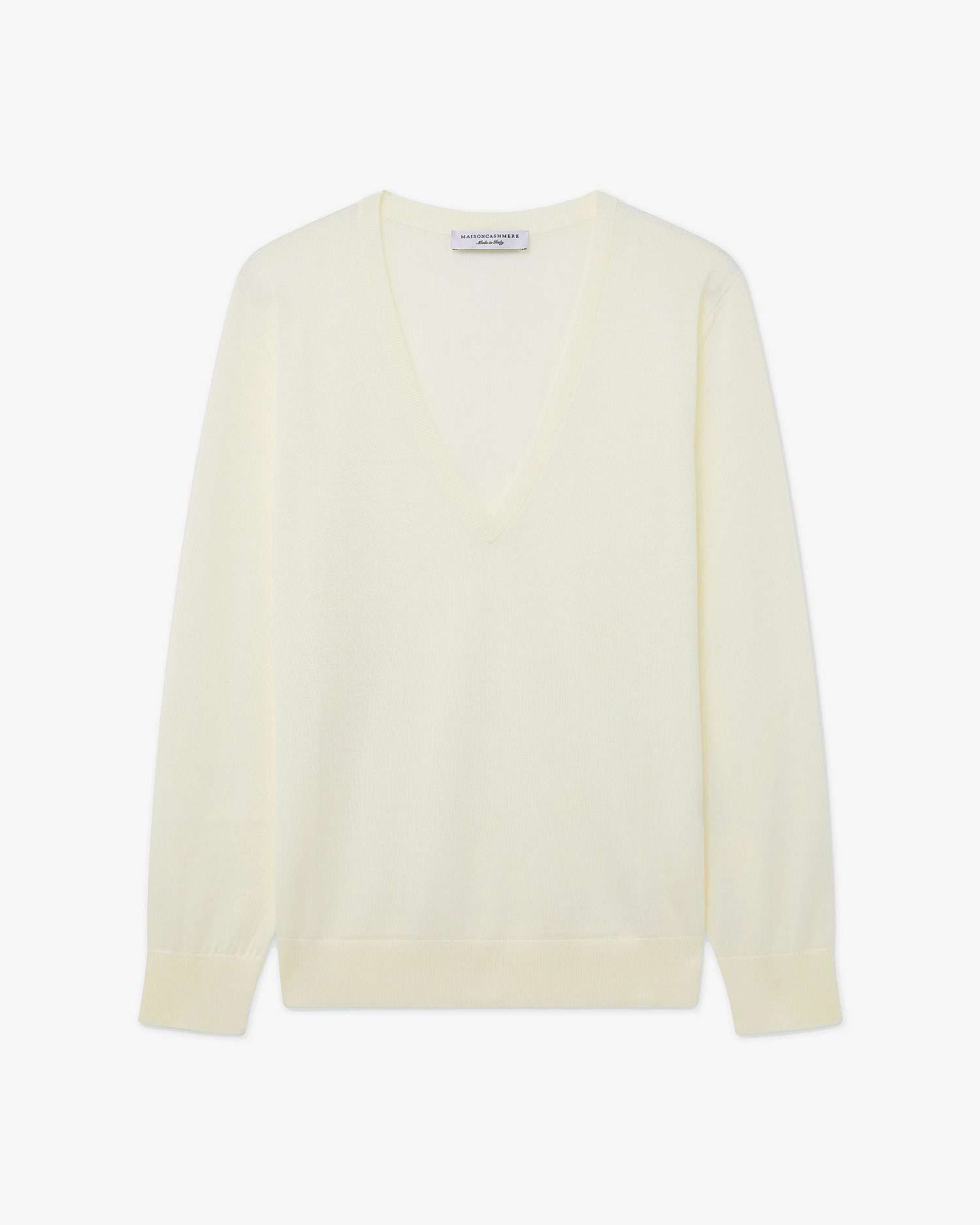 Women's Seraphine V-Neck Sweater - White Merino Superfine