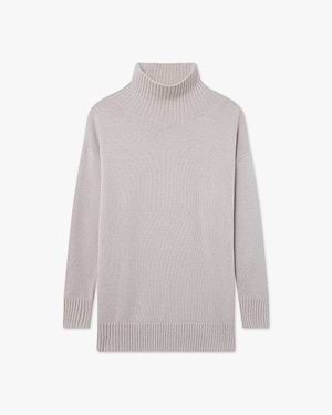 Siena Mock Neck Sweater - White