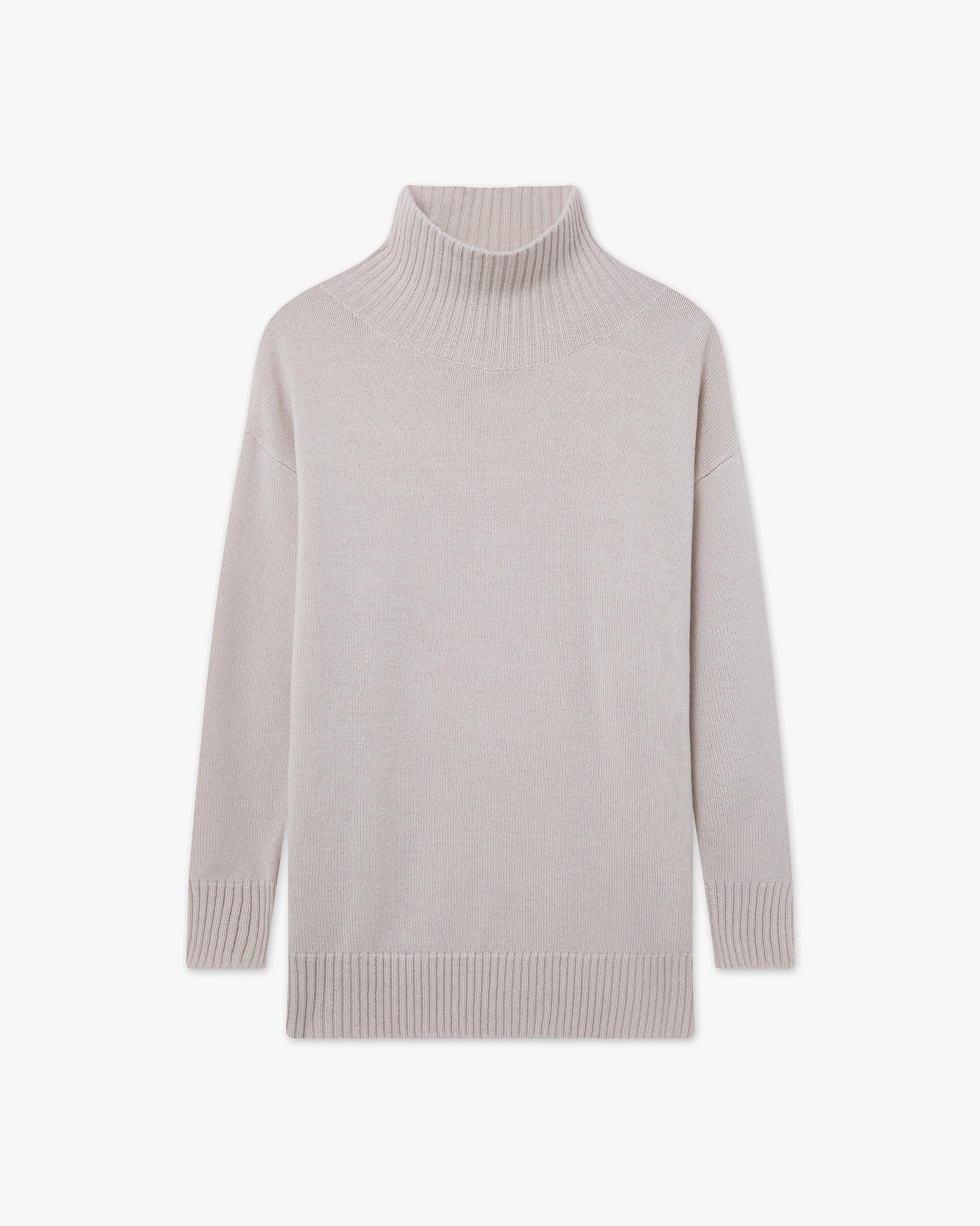 Siena Mock Neck Sweater - White Merino / Cashmere