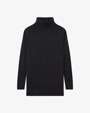 Siena Mock Neck Sweater - Black