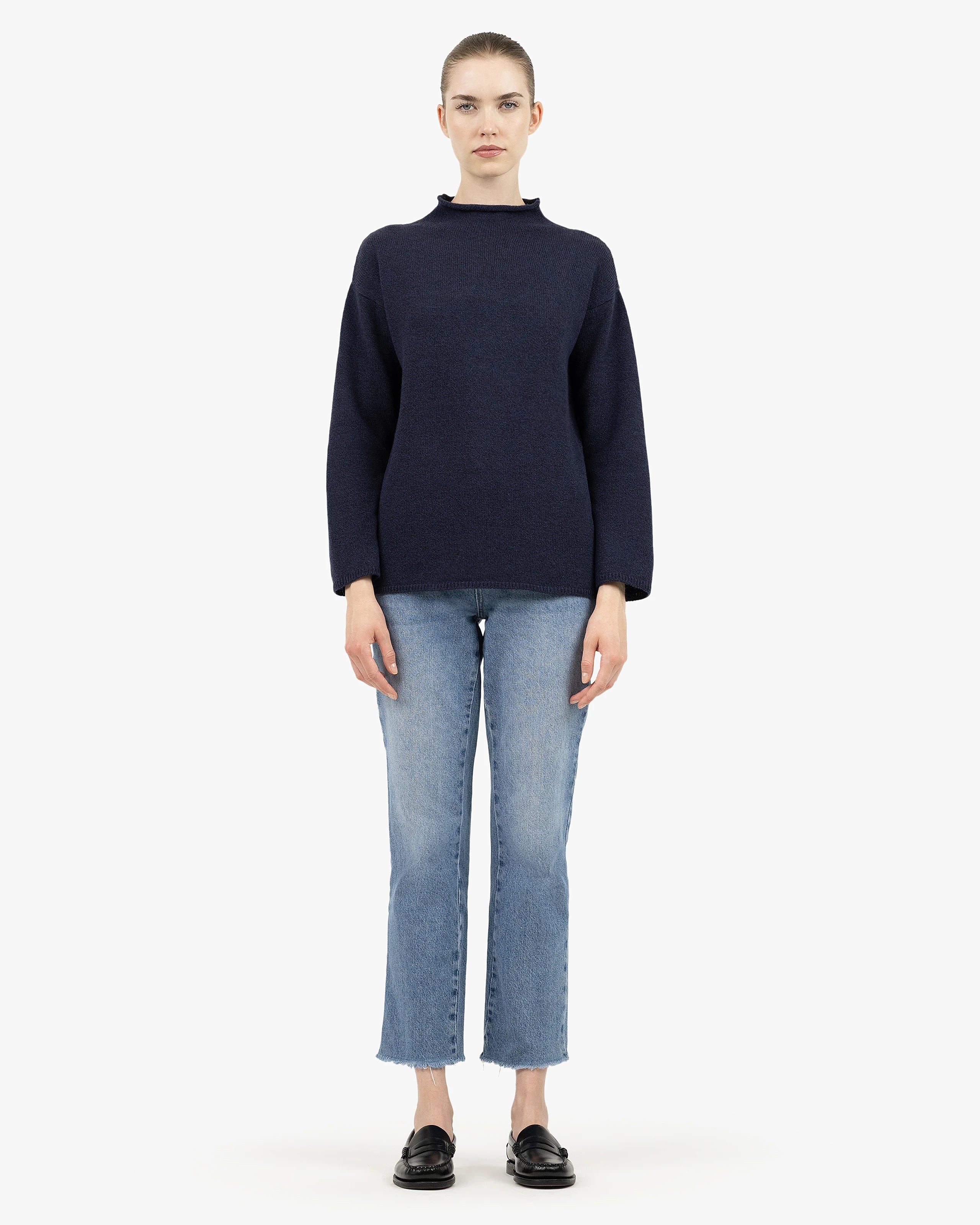 Women's Siena Sweater - Blue Merino / Cashmere