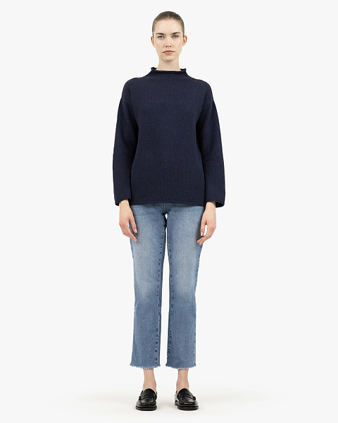 Women's Siena Sweater - Blue Merino / Cashmere