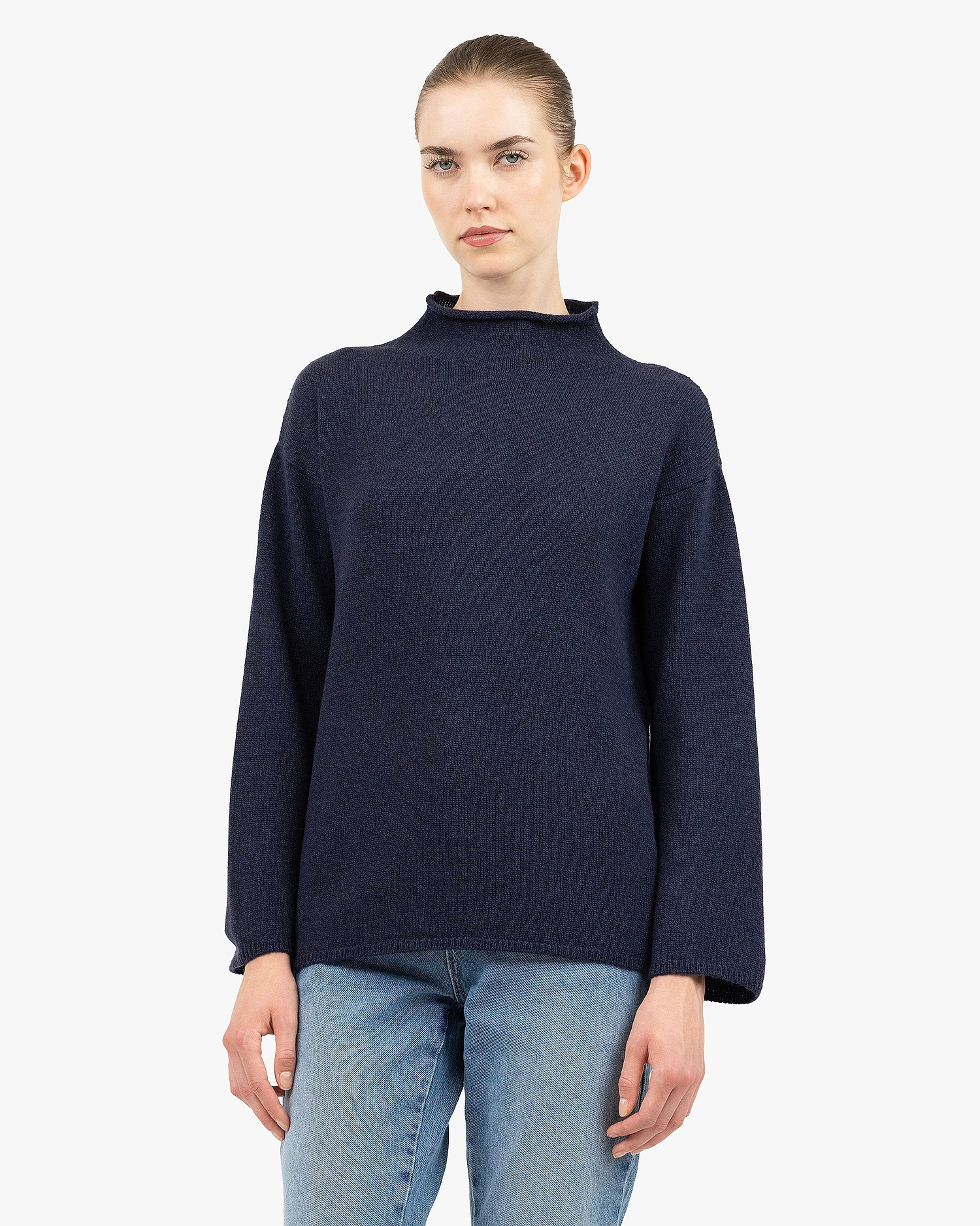 Women's Siena Sweater - Blue Merino / Cashmere