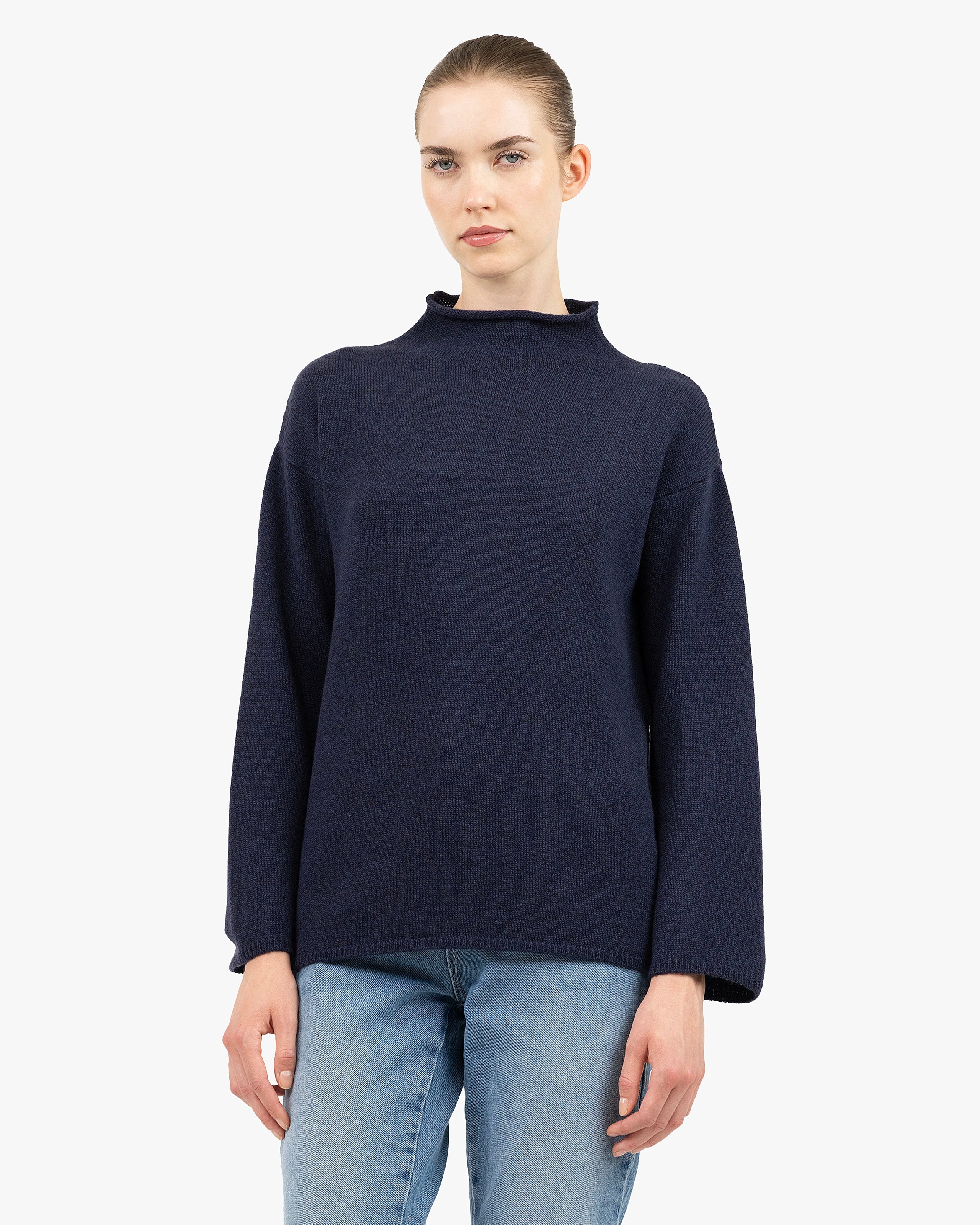 Women's Siena Sweater - Blue Merino / Cashmere