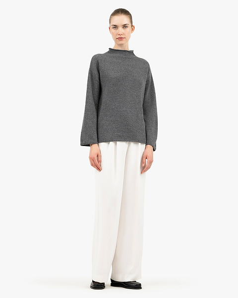 Women's Siena Sweater - Medium Grey Merino / Cashmere