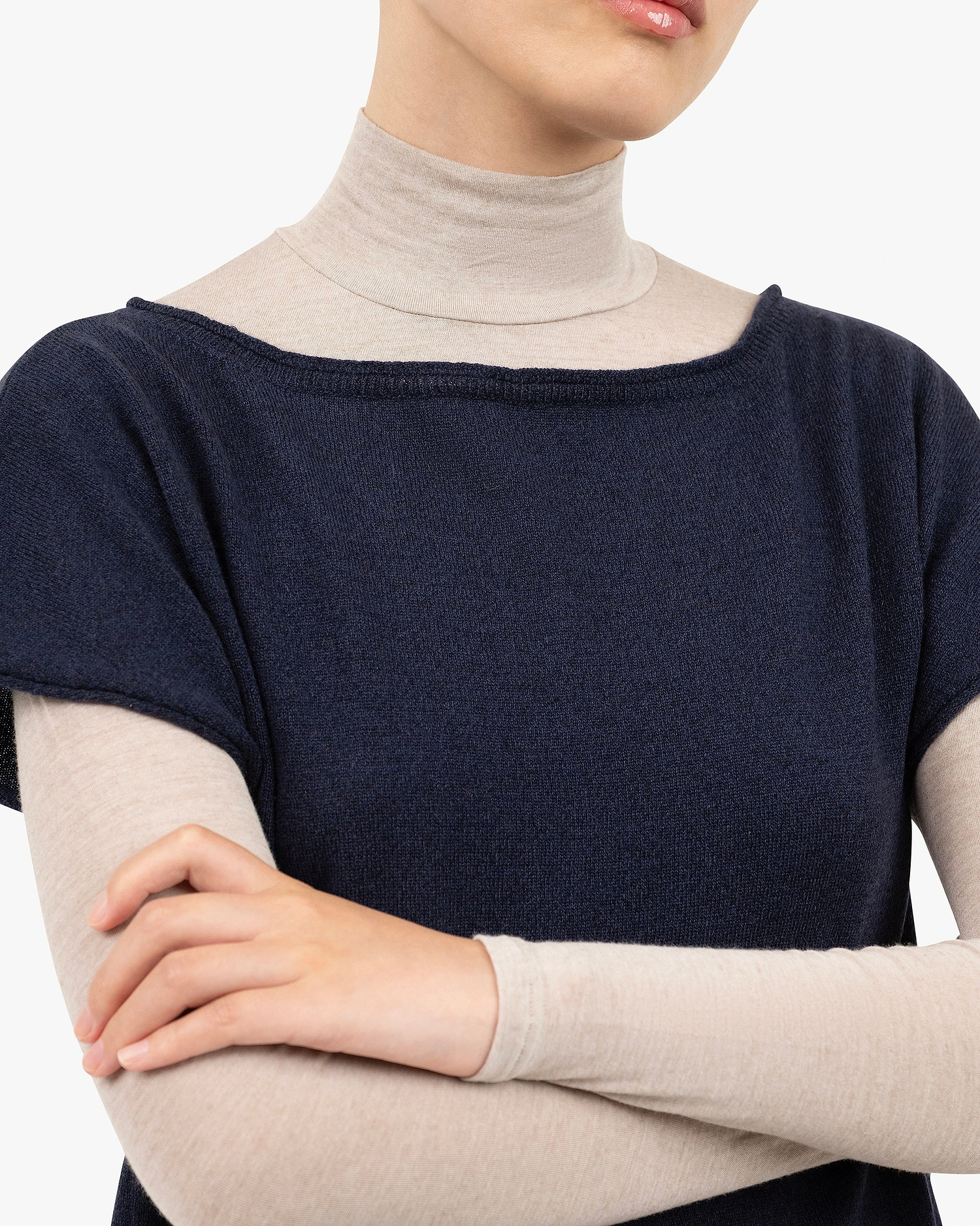 Siena Top Sweater - Blue Merino / Cashmere