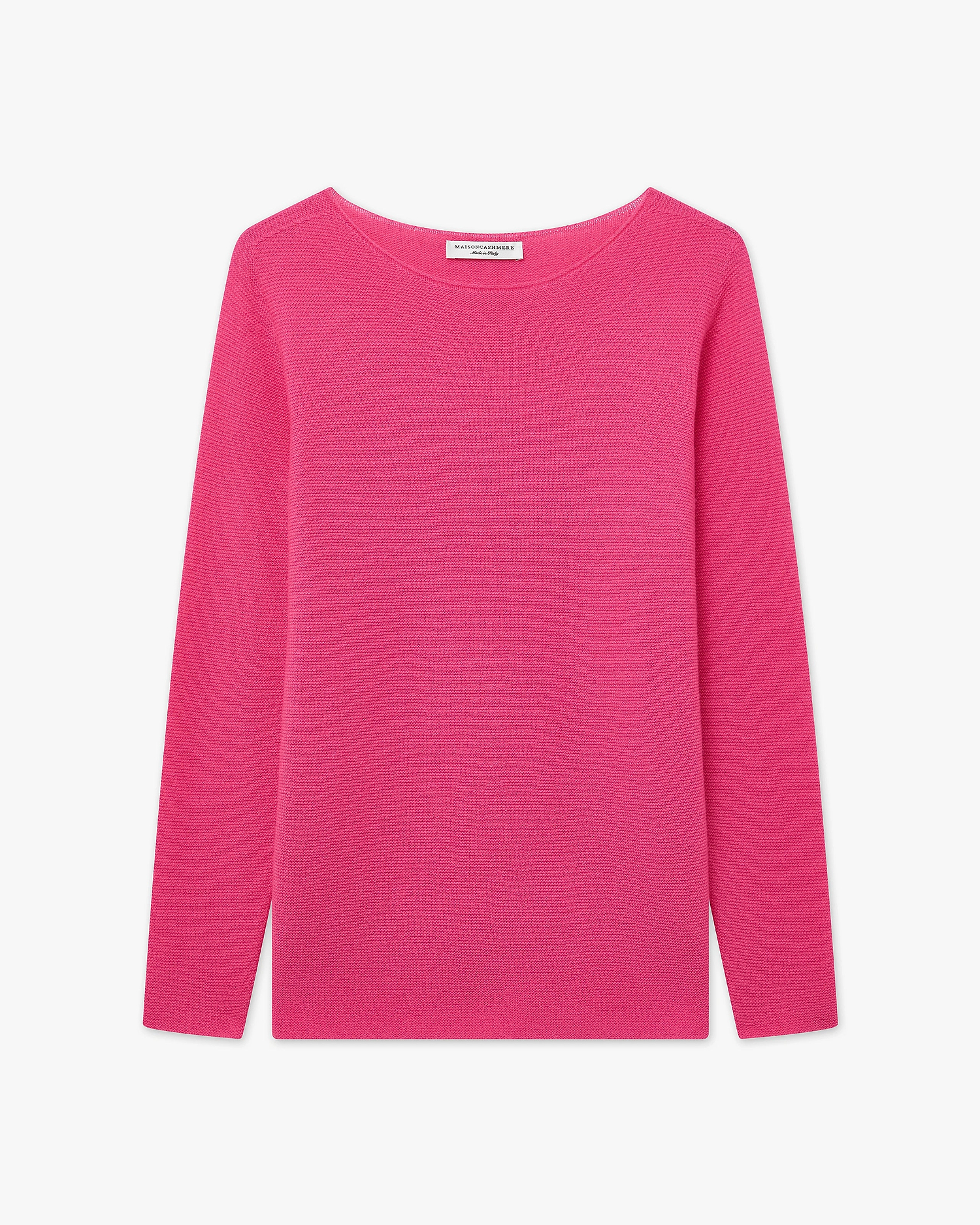 Soffio Boat Neck Sweater - Fuchsia Cashmere