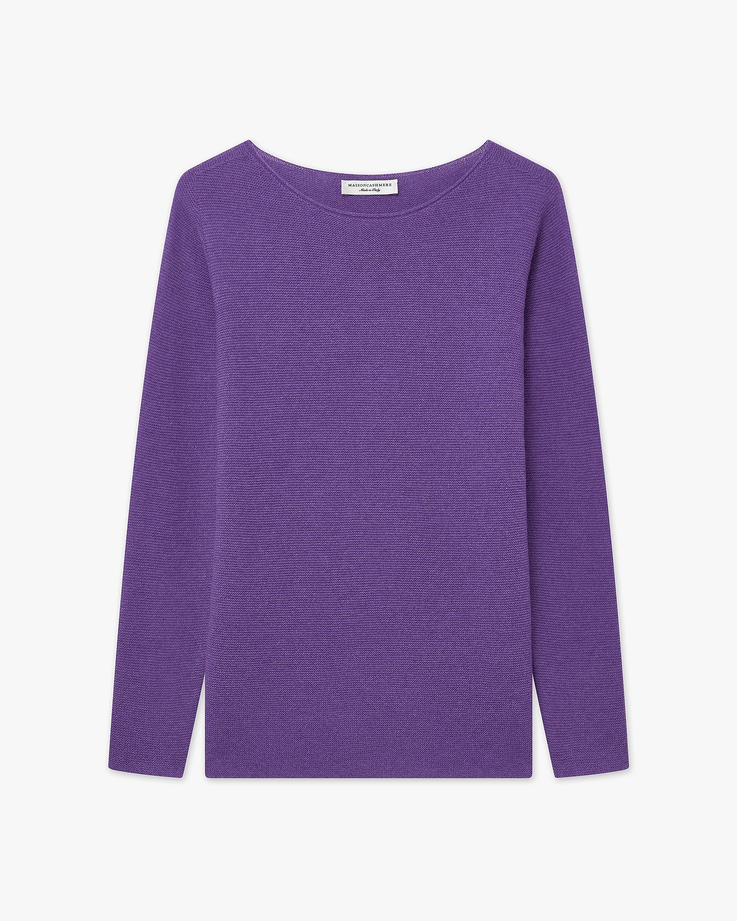 Soffio Boat Neck Sweater - Purple Cashmere