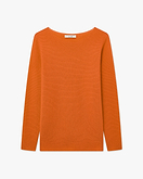 Maglia Scollo Barca Soffio - Arancio