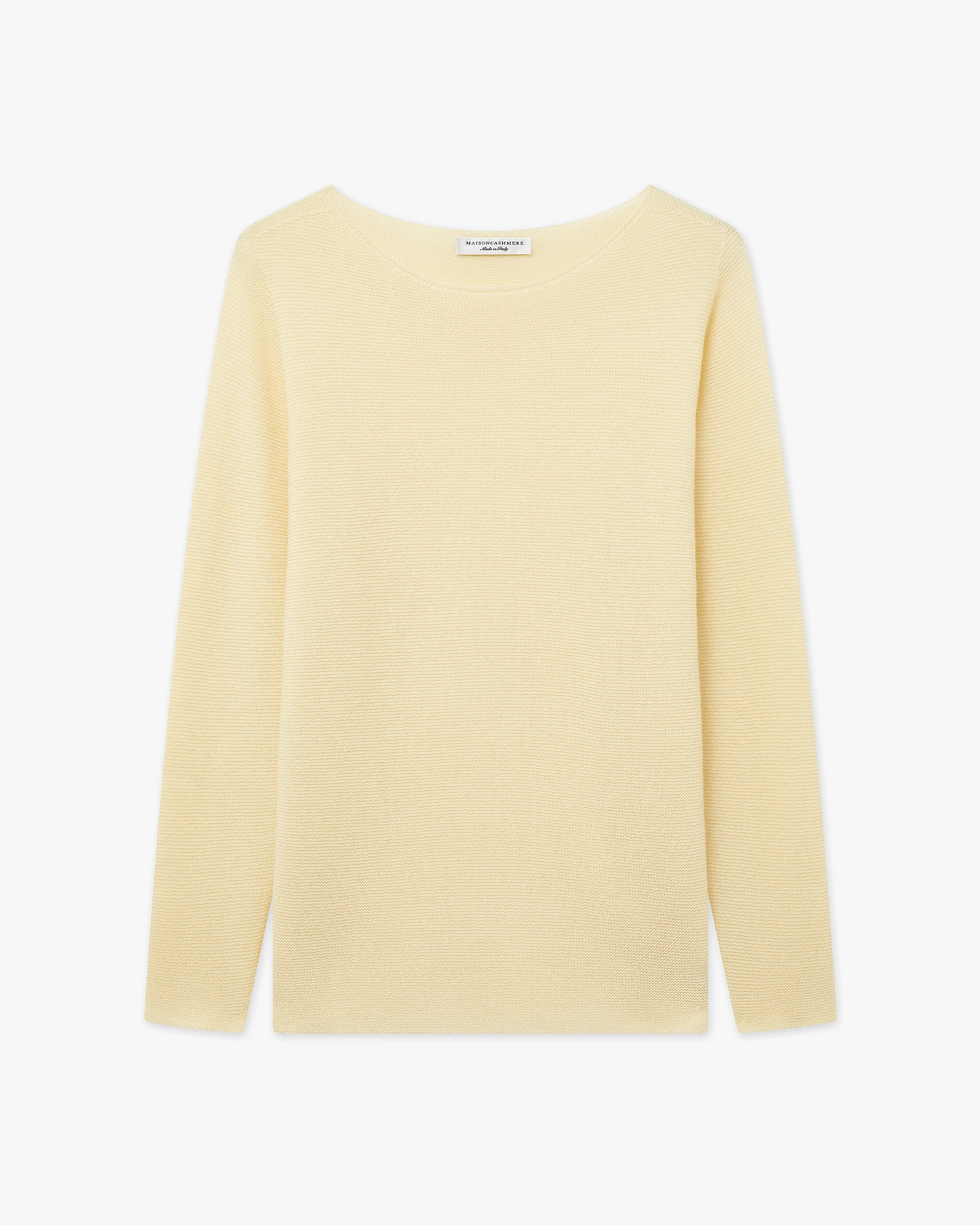 Soffio Boat Neck Sweater - Yellow Cashmere