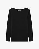 Maglia Scollo Barca Soffio - Nero