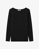 Maglia Scollo Barca Soffio - Nero