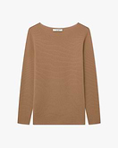 Maglia Scollo Barca Soffio - Cammello