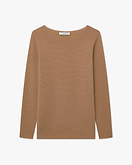 Maglia Scollo Barca Soffio - Cammello