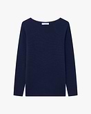 Maglia Scollo Barca Soffio - Blu