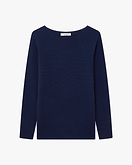 Maglia Scollo Barca Soffio - Blu