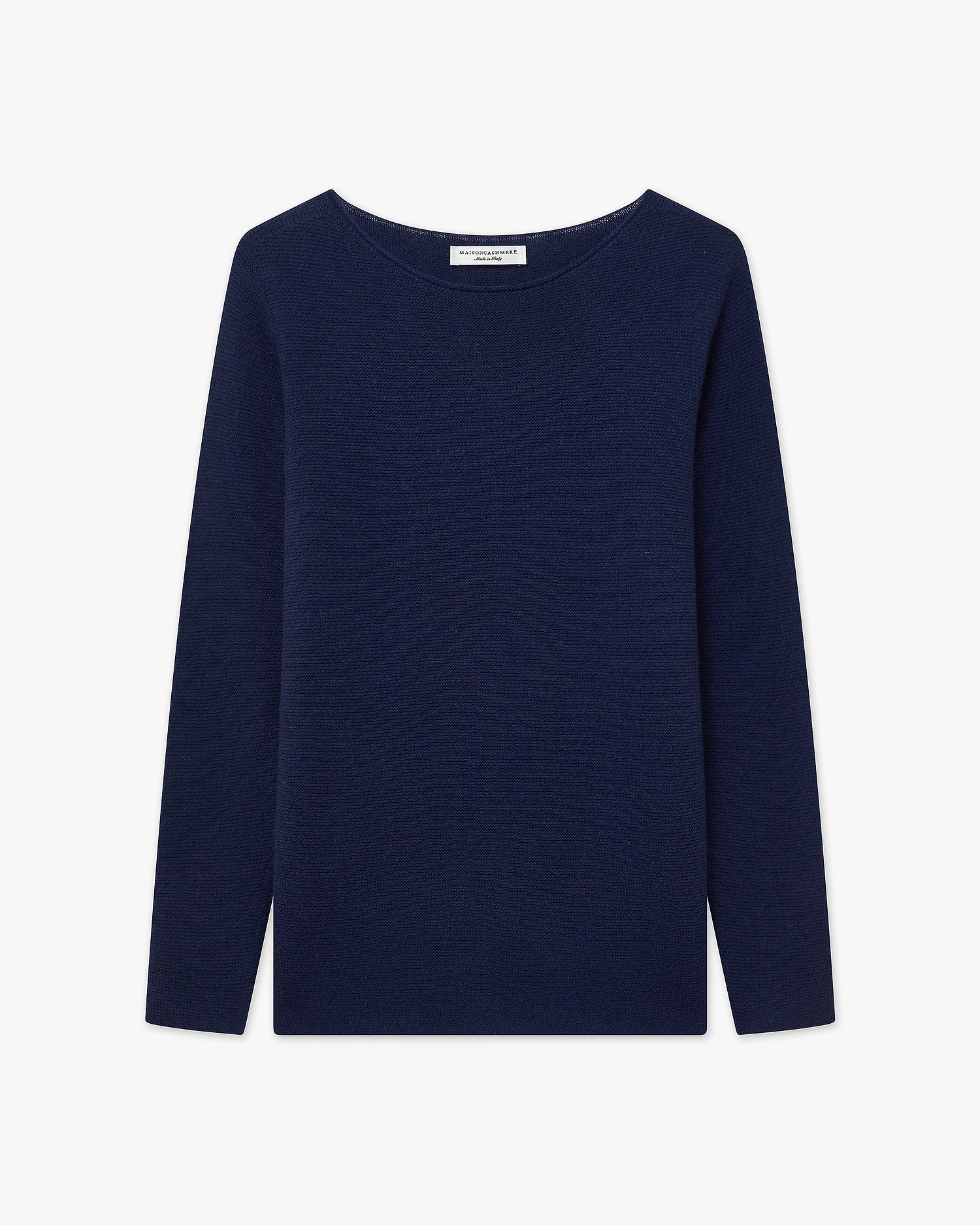 Soffio Boat Neck Sweater - Blue Cashmere