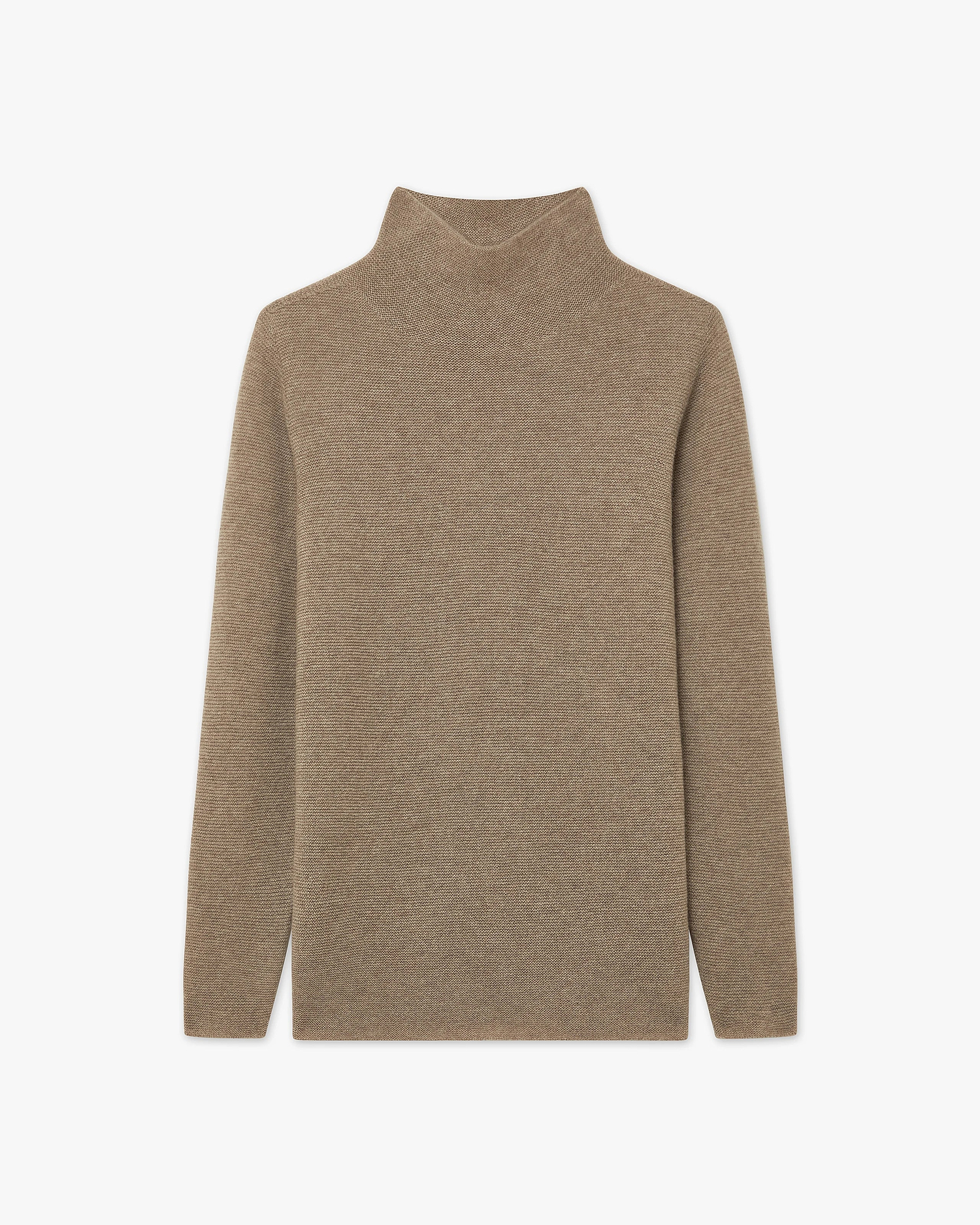 Soffio Mock Neck Sweater - Taupe Cashmere