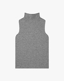 Soffio Mock Neck Top Pullover - Mittelgrau