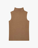 Soffio Mock Neck Top Pullover - Camel